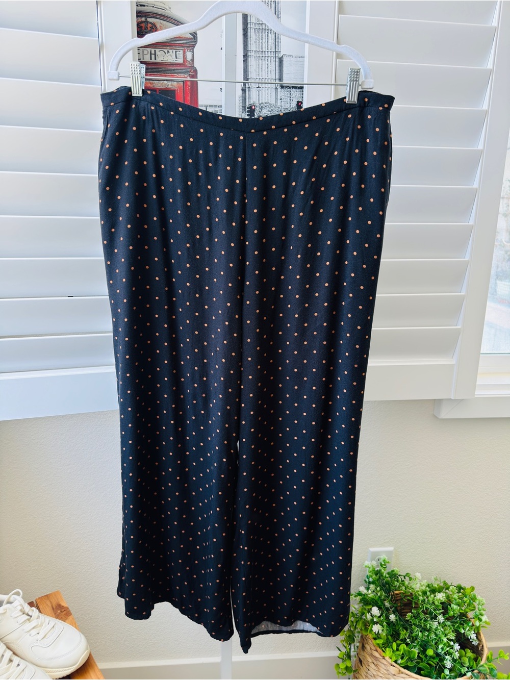 Nordstrom Rack Polka Dot Wide Leg Cropped Pants Size 2X
